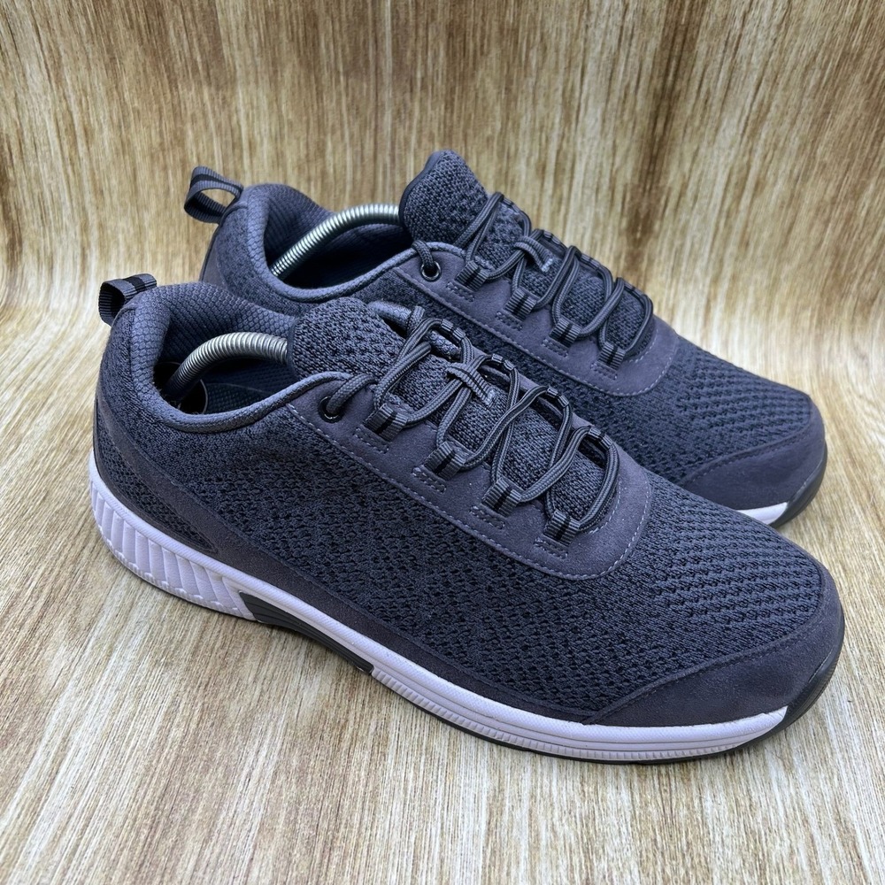 Orthofeet Lava Men's 10.5 4E X-Wide Grey Orthopedic Walking Sneakers Shoes 614